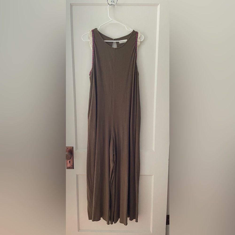 NATURAL LIFE Olive green Wide-Leg Jumpsuit